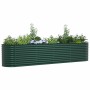 Arriate elevado Verde 400 x 80 x 81 cm Acero en Maceteros y jardineras | Comprar online en Foro24
