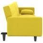Sofa bed with light yellow fabric cushions by vidaXL, Sofas - Ref: Foro24-351879, Price: 261,92 €, Discount: %