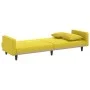 Sofa bed with light yellow fabric cushions by vidaXL, Sofas - Ref: Foro24-351879, Price: 261,92 €, Discount: %