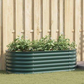 Arriate elevado Verde 160 x 80 x 44 cm Acero en Maceteros y jardineras | Comprar online en Foro24