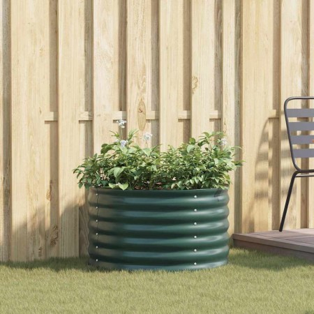 Arriate elevado Verde 80 x 80 x 44 cm Acero en Maceteros y jardineras | Comprar online en Foro24