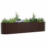Arriate elevado Marrón 400 x 80 x 81 cm Acero en Maceteros y jardineras | Comprar online en Foro24