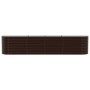 Arriate elevado Marrón 400 x 80 x 81 cm Acero en Maceteros y jardineras | Comprar online en Foro24