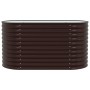Arriate elevado Marrón 160 x 80 x 81 cm Acero en Maceteros y jardineras | Comprar online en Foro24