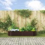Arriate elevado Marrón 240 x 80 x 44 cm Acero en Maceteros y jardineras | Comprar online en Foro24