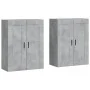 Wall cabinets 2 pcs concrete gray engineered wood by vidaXL, Sideboards - Ref: Foro24-3198037, Price: 126,53 €, Discount: %