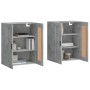 Wandschränke 2 Stück betongraues Holzwerkstoff von vidaXL, Sideboards - Ref: Foro24-3198037, Preis: 126,95 €, Rabatt: %