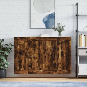 Armarios de pared 2 uds madera de ingeniería roble ahumado de vidaXL, Aparadores - Ref: Foro24-3198038, Precio: 130,87 €