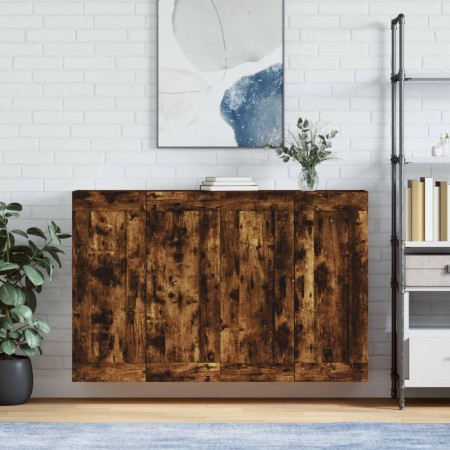 Armarios de pared 2 uds madera de ingeniería roble ahumado von vidaXL, Sideboards - Ref: Foro24-3198038, Preis: 131,04 €, Rab...