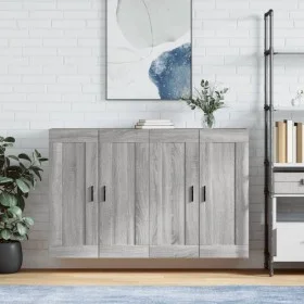 Wandschränke 2 Stück aus grauem Sonoma-Ingenieurholz von vidaXL, Sideboards - Ref: Foro24-3198039, Preis: 126,97 €, Rabatt: %