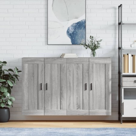 Armarios de pared 2 uds madera de ingeniería gris Sonoma by vidaXL, Sideboards - Ref: Foro24-3198039, Price: 128,47 €, Discou...