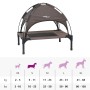 Cama para perro Marrón s Acero