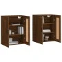 Armarios de pared 2 uds madera de ingeniería marrón roble de vidaXL, Aparadores - Ref: Foro24-3198040, Precio: 138,86 €, Desc...