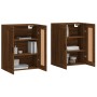 Wandschränke, 2 Stück, Eichenbraun, Holzwerkstoff von vidaXL, Sideboards - Ref: Foro24-3198040, Preis: 140,70 €, Rabatt: %