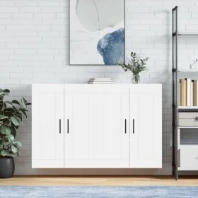 Wandschränke 2 Stück aus weißem Ingenieurholz von vidaXL, Sideboards - Ref: Foro24-3198041, Preis: 138,58 €, Rabatt: %