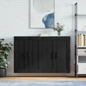 Wandschränke, 2 Stück, schwarzes Holzwerkstoff von vidaXL, Sideboards - Ref: Foro24-3198042, Preis: 167,04 €, Rabatt: %