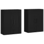 Wall cabinets 2 pcs black engineered wood by vidaXL, Sideboards - Ref: Foro24-3198042, Price: 167,04 €, Discount: %
