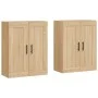 Armarios de pared 2 uds madera de ingeniería roble Sonoma de vidaXL, Aparadores - Ref: Foro24-3198044, Precio: 137,67 €, Desc...