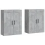 Armarios de pared 2 uds madera de ingeniería gris hormigón by vidaXL, Sideboards - Ref: Foro24-3198045, Price: 124,24 €, Disc...