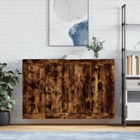 Armarios de pared 2 uds madera de ingeniería roble ahumado von vidaXL, Sideboards - Ref: Foro24-3198046, Preis: 125,54 €, Rab...