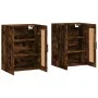 Armarios de pared 2 uds madera de ingeniería roble ahumado by vidaXL, Sideboards - Ref: Foro24-3198046, Price: 124,07 €, Disc...