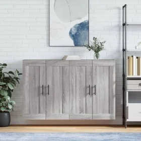 Wall cabinets 2 pcs Sonoma gray engineered wood by vidaXL, Sideboards - Ref: Foro24-3198047, Price: 127,26 €, Discount: %