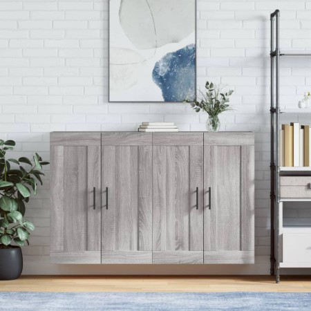 Wandschränke 2 Stk. Sonomagraues Holzwerkstoff von vidaXL, Sideboards - Ref: Foro24-3198047, Preis: 128,78 €, Rabatt: %