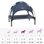 Cama para perro Azul marino m Acero