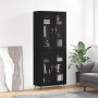 Aparador alto madera contrachapada negro 69,5x34x180 cm de vidaXL, Aparadores - Ref: Foro24-3198250, Precio: 166,53 €, Descue...