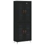 Aparador alto madera contrachapada negro 69,5x34x180 cm de vidaXL, Aparadores - Ref: Foro24-3198250, Precio: 166,53 €, Descue...