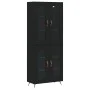Tall black plywood sideboard 69.5x34x180 cm by vidaXL, Sideboards - Ref: Foro24-3198250, Price: 162,09 €, Discount: %