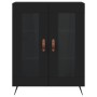 Aparador alto madera contrachapada negro 69,5x34x180 cm de vidaXL, Aparadores - Ref: Foro24-3198250, Precio: 166,53 €, Descue...
