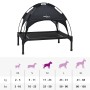 Cama para perro Negro m Acero