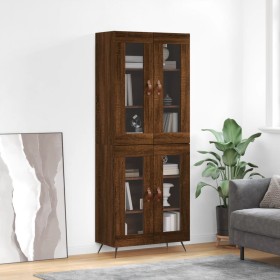 Hohes Sideboard Sperrholz braune Eiche 69,5x34x180 cm von vidaXL, Sideboards - Ref: Foro24-3198256, Preis: 168,50 €, Rabatt: %