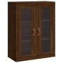 Aparador alto madera contrachapada marrón roble 69,5x34x180 cm de vidaXL, Aparadores - Ref: Foro24-3198256, Precio: 168,09 €,...