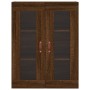 Aparador alto madera contrachapada marrón roble 69,5x34x180 cm de vidaXL, Aparadores - Ref: Foro24-3198256, Precio: 168,09 €,...
