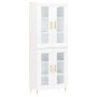 Hohes weißes Sperrholz-Sideboard 69,5 x 34 x 180 cm von vidaXL, Sideboards - Ref: Foro24-3198265, Preis: 176,55 €, Rabatt: %