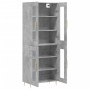 Aparador alto madera contrachapada gris hormigón 69,5x34x180 cm de vidaXL, Aparadores - Ref: Foro24-3198269, Precio: 175,27 €...