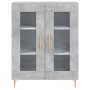 Aparador alto madera contrachapada gris hormigón 69,5x34x180 cm de vidaXL, Aparadores - Ref: Foro24-3198269, Precio: 175,27 €...