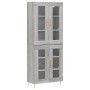 Aparador alto madera contrachapada gris sonoma 69,5x34x180 cm de vidaXL, Aparadores - Ref: Foro24-3198271, Precio: 173,26 €, ...