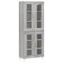 Aparador alto madera contrachapada gris sonoma 69,5x34x180 cm de vidaXL, Aparadores - Ref: Foro24-3198271, Precio: 164,02 €, ...