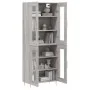 Aparador alto madera contrachapada gris sonoma 69,5x34x180 cm de vidaXL, Aparadores - Ref: Foro24-3198271, Precio: 164,02 €, ...