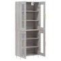 Aparador alto madera contrachapada gris sonoma 69,5x34x180 cm de vidaXL, Aparadores - Ref: Foro24-3198271, Precio: 173,26 €, ...