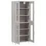 Aparador alto madera contrachapada gris sonoma 69,5x34x180 cm de vidaXL, Aparadores - Ref: Foro24-3198271, Precio: 164,02 €, ...