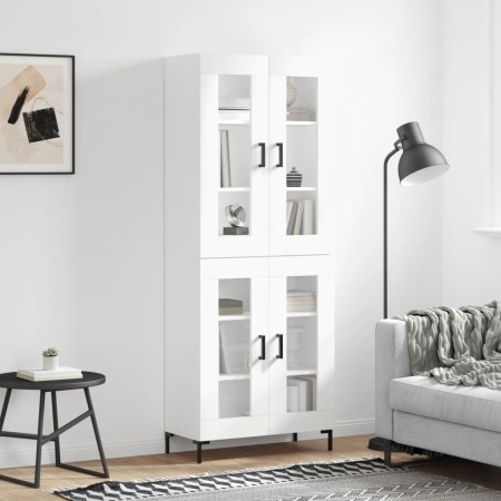 Hohes weißes Sperrholz-Sideboard 69,5 x 34 x 180 cm von vidaXL, Sideboards - Ref: Foro24-3198273, Preis: 171,66 €, Rabatt: %