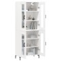 Hohes weißes Sperrholz-Sideboard 69,5 x 34 x 180 cm von vidaXL, Sideboards - Ref: Foro24-3198273, Preis: 171,66 €, Rabatt: %