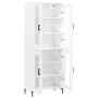 Hohes weißes Sperrholz-Sideboard 69,5 x 34 x 180 cm von vidaXL, Sideboards - Ref: Foro24-3198273, Preis: 166,87 €, Rabatt: %