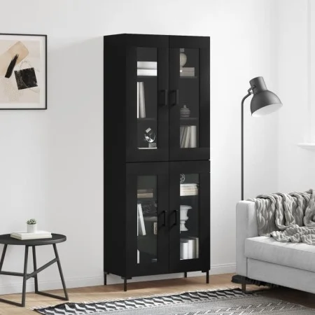 Tall black plywood sideboard 69.5x34x180 cm by vidaXL, Sideboards - Ref: Foro24-3198274, Price: 169,25 €, Discount: %
