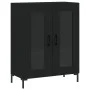 Tall black plywood sideboard 69.5x34x180 cm by vidaXL, Sideboards - Ref: Foro24-3198274, Price: 169,25 €, Discount: %