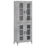 Hohes Sideboard Sperrholz grauer Beton 69,5x34x180 cm von vidaXL, Sideboards - Ref: Foro24-3198277, Preis: 163,70 €, Rabatt: %